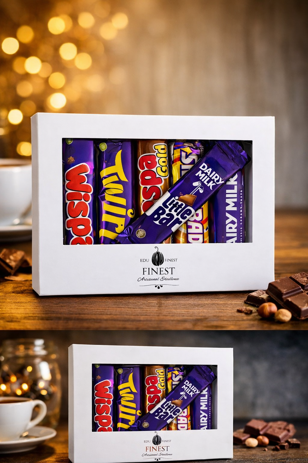 EDU Finest Chocolate Gift Box Assortment – Dairy Milk, Wispa, Twirl, Caramilk & More | British Chocolate Selection | Chocolate Gift for Birthdays, Holidays & Special Occasions